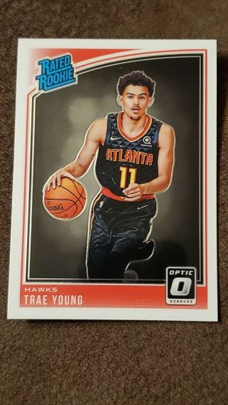2018 - 19 Donruss Optic 198 Trae Young Rated Rookie Rc Hawks Psa10??