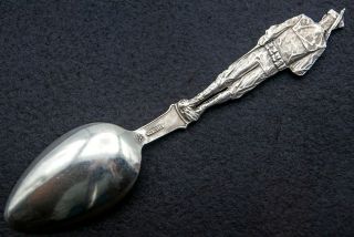 Vintage Sterling Silver Souvenir Spoon “USN Soldier,  WW II” 2