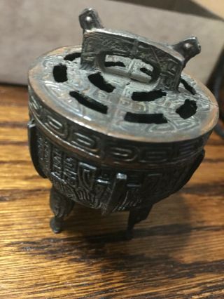 Vintage Cast Iron Or Bronze Incense Burner