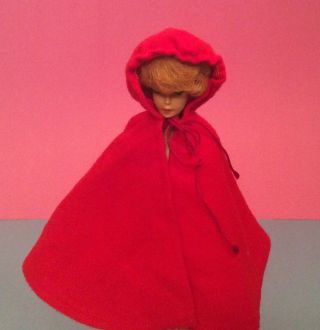 Vintage Barbie Little Red Riding Hood And The Wolf Cape Only Read