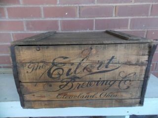 Antique Eilert Brewing Co.  Wood Advertising Beer Crate Cleveland Pre Prohibition