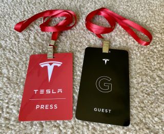 Tesla Model S Event Vip Pass And Press Pass - Elon Musk - Rare