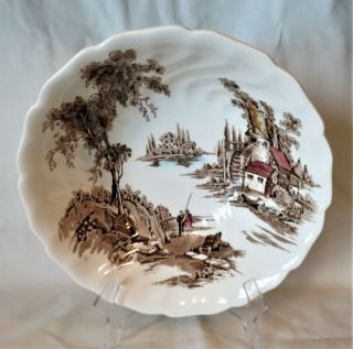 Vintage Johnson Brothers " The Old Mill " - 8 1/4 " Vegetable Bowl Made In England