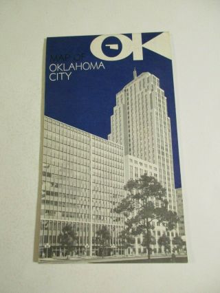 Vintage 1972 The First National Bank & Trust Oklahoma City Travel Road Map - B10