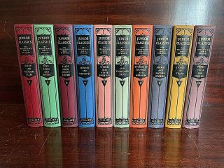 Antique 1918 P.  F.  Collier & Son Junior Classics Complete 10 Volume Set Exc Cond
