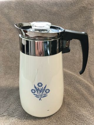 Vintage Corning Ware Stovetop Coffee Pot 9 Cup Percolator