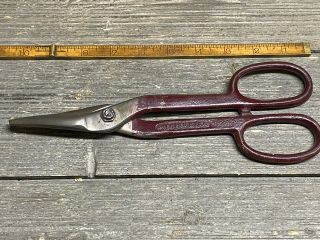 Vintage Stanley 10” Sheet Metal Shears Scissors Cutters No.  1541 3