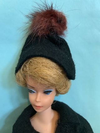 Vintage Barbie Clothing & Accessories Coat With Matching Fur Hat.