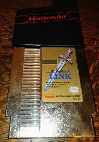Vintage 1985 Nintendo Game Zelda Ii The Adventure Of Link Gold