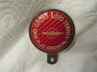 Vintage Chevrolet License Plate Topper Pine Grove Auto Service Pine Grove Pa