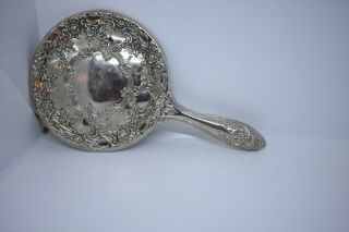 Vintage Silver Plated Hand Held Mirror (heavy)