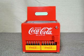 Vintage Coca Cola Die Cast Musical Bank Bottle Cooler 1997 -
