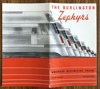 Burlington Route Zephyrs Railroad Brochure