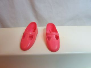 Vintage Ideal Crissy Doll Pink Faux Buckle Shoes