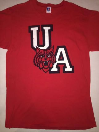 Vintage 80s 90s Russell University Of Arizona Wildcats Ncaa T Shirt Sz L Large