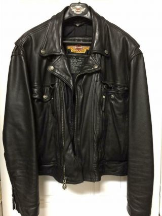 Harley - Davidson Mens Leather Jacket,  Large.  Incl.  Ventilation.