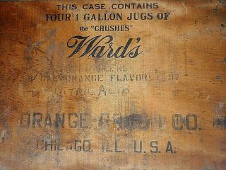 Extremely Rare Wards Orange Crush Antique Crate.  Chicago Ill.  Usa