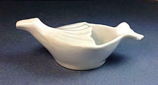 Antique Vintage White Ceramic Invalid Infant Baby Feeder Pap Boat /g