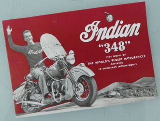 1948 Indian Motorcycle Brochure Book Cataglog 348 Chief Roadmaster,  More