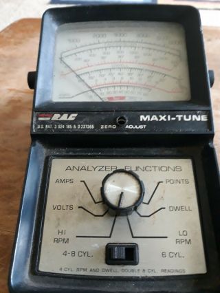 Vintage Rac Maxi - Tune Model 560 Ignition Analyzer 4 - 8 Cyl.  Made In U.  S.  A.  1970 