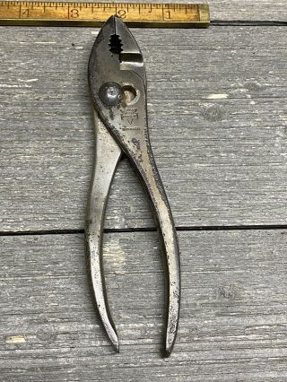 Vintage Keen Kutter 6” Slip Joint Pliers With Wire Cutter And Screwdriver Handle