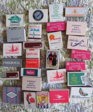 25 Vintage Indonesia,  Philippines,  Bahamas Matchbooks