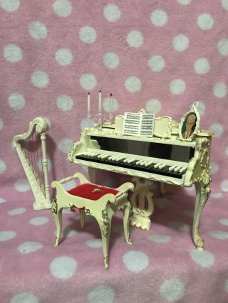 Rare Susy Goose Vintage Toy Grand Piano & Bench 1960 Barbie Midge Wendy Tammy