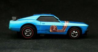 Vintage 1969 Hot Wheels Red Line Sizzler Mustang Blue
