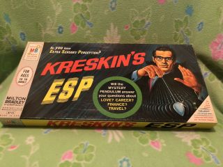 Vintage 1967 Milton Bradley Kreskin’s Esp Party Board Game 100 Complete