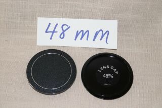 2 Vintage 48mm Metal Screw - In Front Lens Caps,  Screw - In,  Japan,  48mm Lens Cap