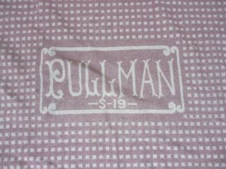 Vintage Pullman Wool Blanket Railroad Train No S 19 Sleeping Car 60 " X 83 " (d)