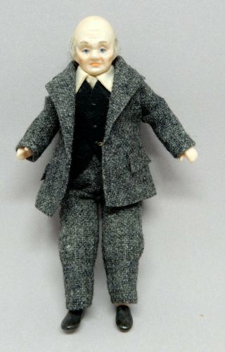 Vintage Old Man Doll Dollhouse Miniature 1:12