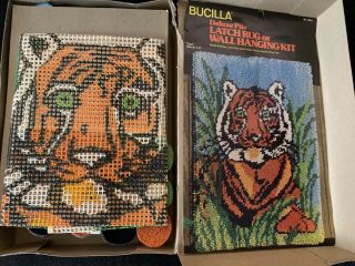 Bucilla Rug Kit,  No.  12817 Tiger,  Vintage,  Nos,  20” X 27”,  Made In Usa