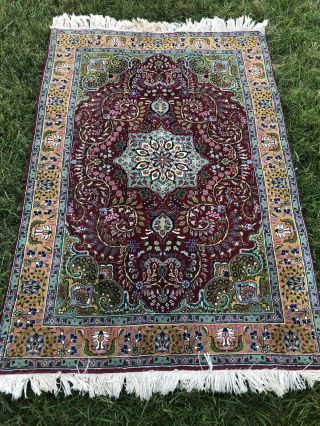 Old Accent Oriental Rug 3x5 Circa 1970s