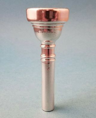 Vintage Couesnon 8 Flugelhorn Mouthpiece In Silver.  French (straight) Taper.