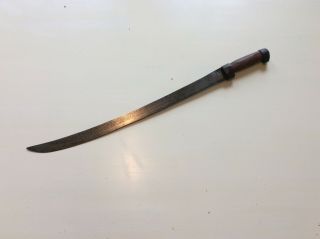Old Antique Islamic Middle Eastern Sword With Lengthy Inscriptions