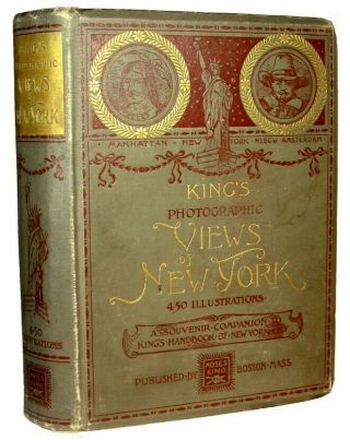 1895 York City Antique Photo Book Architecture Commerce Buildings Parks Rare