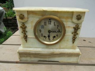 Antique 19th C.  Seth Thomas Victorian Marble Mantel Clock