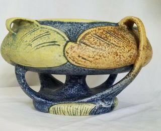 Antique Amphora Paul Dachsel Pottery Vessel Vase Turn Teplitz Organic Marked