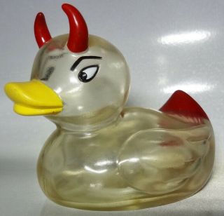 Devil Rubber Duckie Clear See Through Vintage 2005 Toy Accoutrements