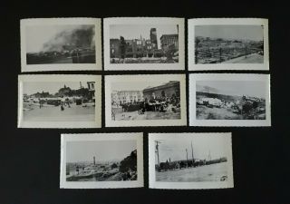 San Francisco Earthquake & Fire 1906 Group Of 8 Antique Photos 6 " X 4 "