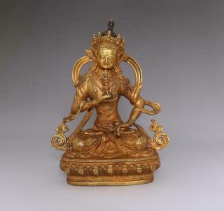 Old Rare Chinese Copper Statue Virapaksa Buddha (e153)