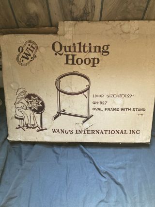 VINTAGE Wood Wii Embroidery HOOPS QUILTING Oval Hoop 27 x 18 & 14 
