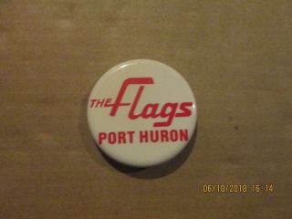 Ihl Port Huron The Flags Vintage Defunct Logo Hockey Pinback Button