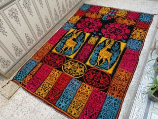 Vintage Handmade Moroccan Wool Carpet Azilal Berber Rug Beni Ourain Rug 6×10 ft 2