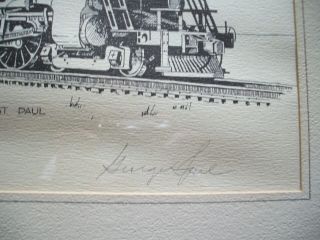 George J.  Sperl Ink Drawing Train Chicago,  Milwaukee St.  Paul 3
