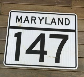 Maryland 147 Harford Rd.  Large Metal Street Sign Black And White 24 " X 30 "