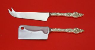 Les Six Fleurs By Reed And Barton Sterling Silver Cheese Serving Set 2pc Custom