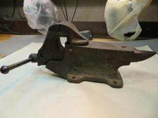 Antique Cheney Anvil & Vise Co No 30 Pat 1879 Blacksmith Collectible Vise Tool