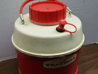 VINTAGE POLORON Thermex JUG Red White SPOUT PICNIC CAMPING COOLER 2